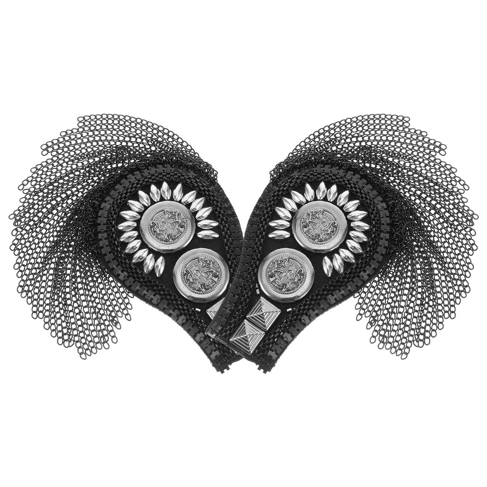 

2pcs Tassel Epaulettes Sturdy Shoulder Jewelry For Jackets Outfits Parties Festivals Themed Events Chain Tassel Epaulettes