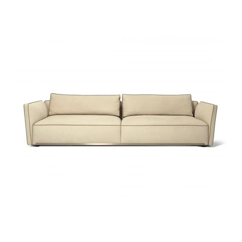 

Italian minimalist light luxury modern high-end matte fabric sofa straight row down envelope sofa