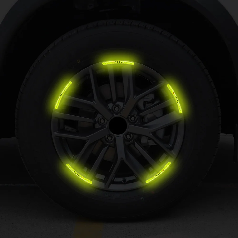 5/10/20 قطعة عجلة السيارة العاكسة حافة ملصقات شرائط الشريط السيارات الديكور ل تسلا نموذج 3 Y S X رودستر Cybertruck Juguete WYE #6