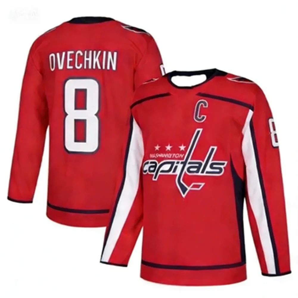 2026 JERSEY PARA HOMBRE DE LA MODA CAPITALS ALEXANDER OVECHKIN FANATICS RED HOME PLAYER JERSEY MANGA LARGA RESPABLE Y COMFORTABLE TOP