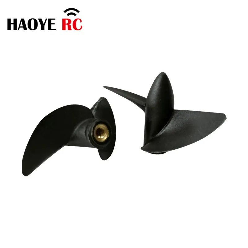 Haoye 2 pcs diy rc boot paddel mit schrauben gewinde nylon boots tütze 2 blatt m4 boot propeller kupfer kern für rc boot cw ccw