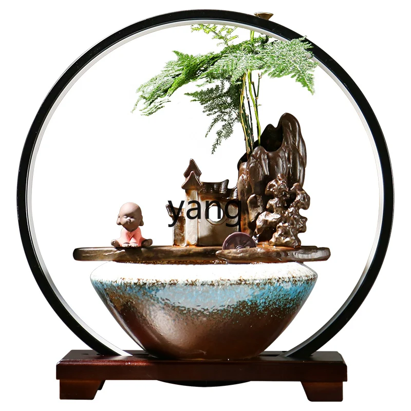 

CX Lucky Fengshui Wheel Flowing Water Ornaments Office Circulating Water Fish Tank Living Room Hallway Decoration