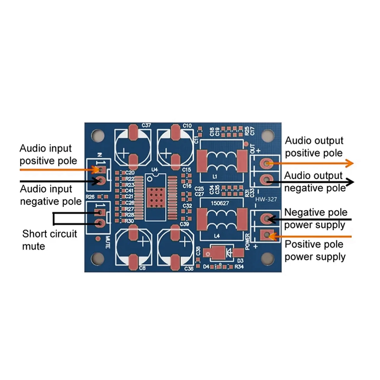 1-10Pcs TPA3118 60W Mono Class D Audio Amp Board Digital Power Module DC 8-24V for Subwoofer Car Audio DIY Speaker Electronics
