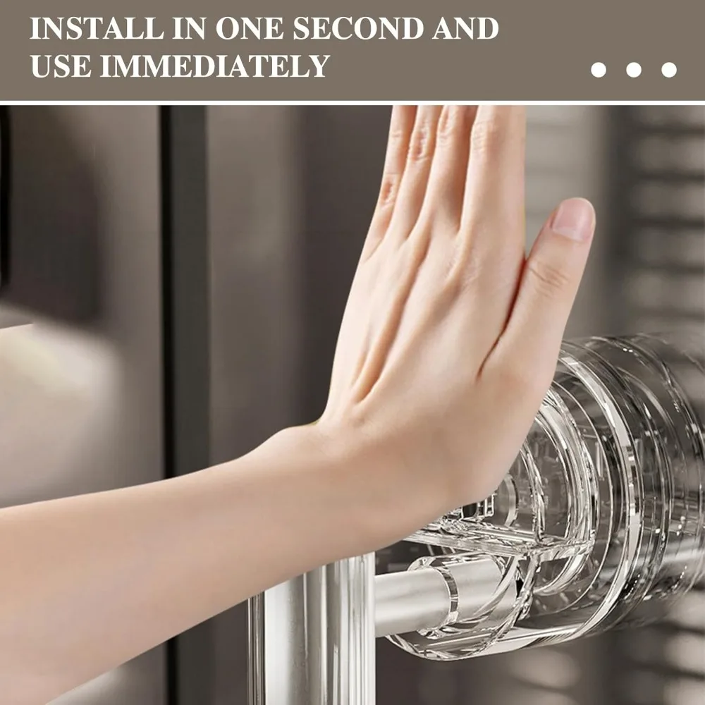

Modern Hole-Free Handle Transparent Shower Door Handle Sliding Glass Door Handle Waterproof Suction Cup Handle