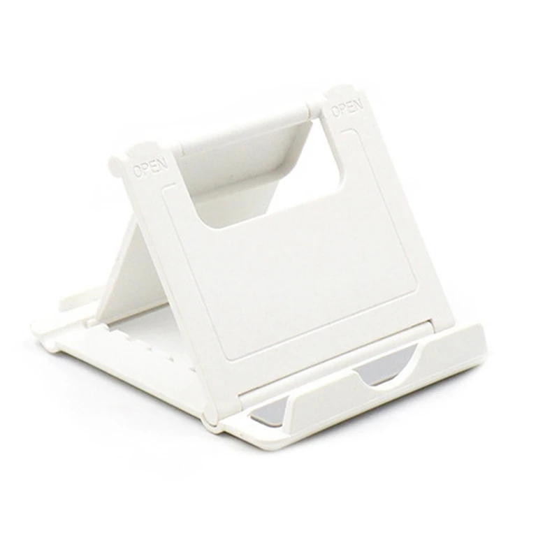 Tablet Stand Desktop Support Portable Double Folding Stand Suitable for iPhone iPad Samsung Huawei Tablet Stand White