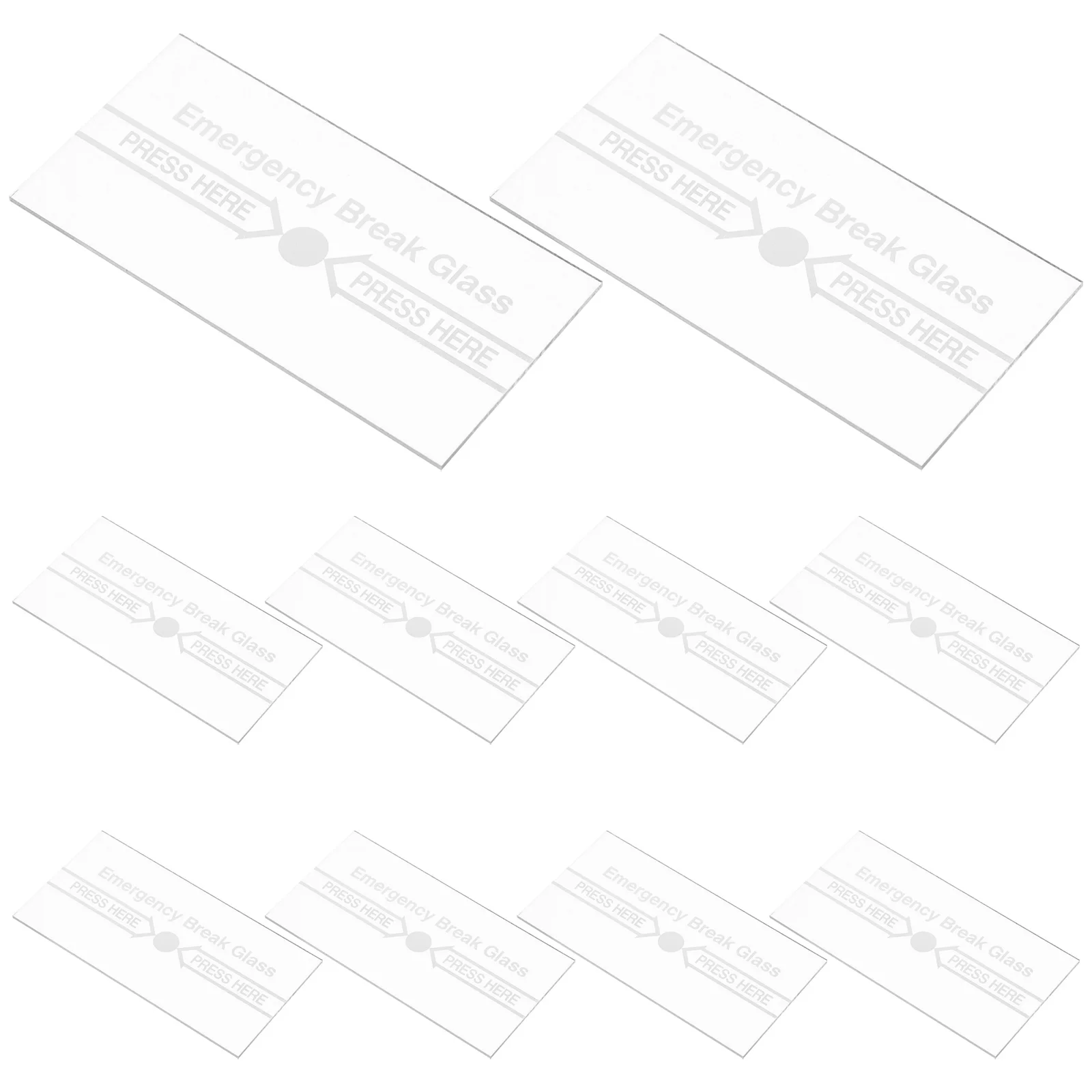 10pcs Fire Alarm Glass Break Switch Cover Transparent Heat Resistant Replacement For Manual Call Point Emergency Safety System