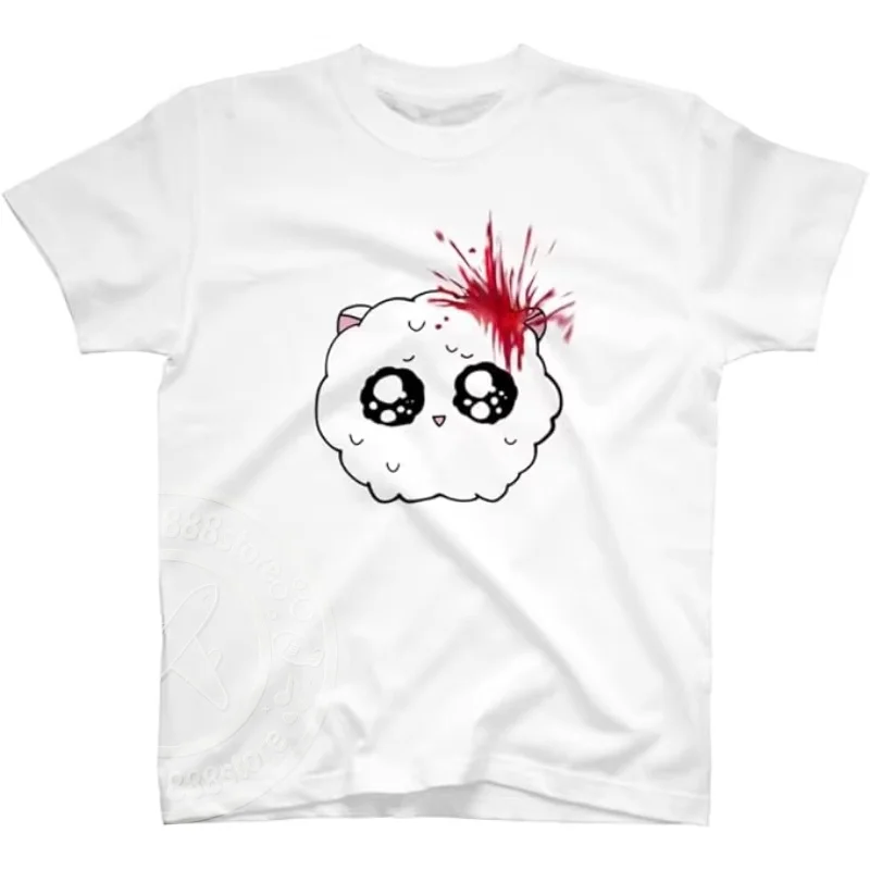 Y2K Women T Shirt Anime Girl Shoujo Girl Style Explosion Sheep Cute Gore Harajuku Kawaii Goth Gothic 2000s Graphic Tops
