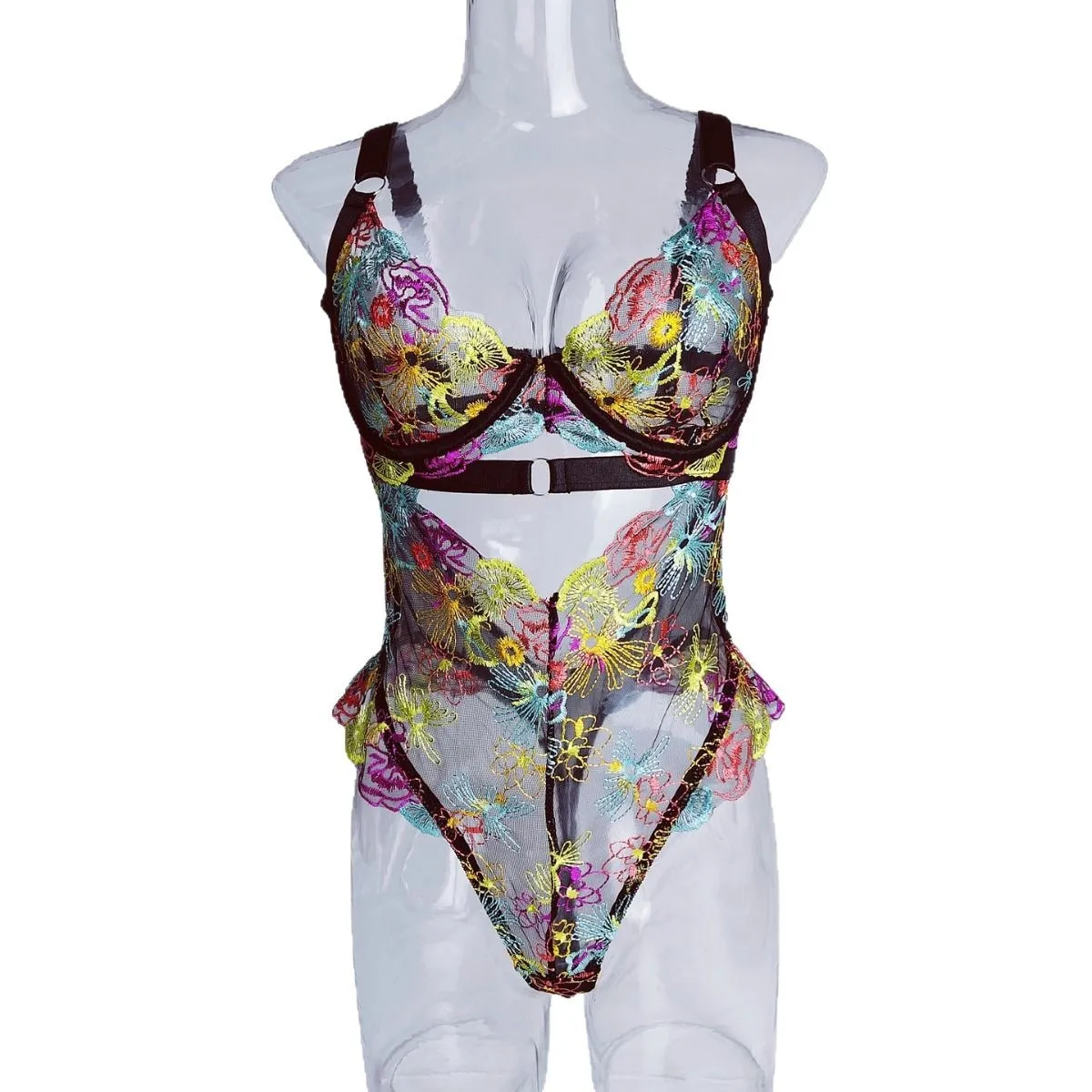 الملونة التطريز مثير النمط الفرنسي الدانتيل مبطن مشد تشكيل وشد الجسم التفاف الملابس الضيقة