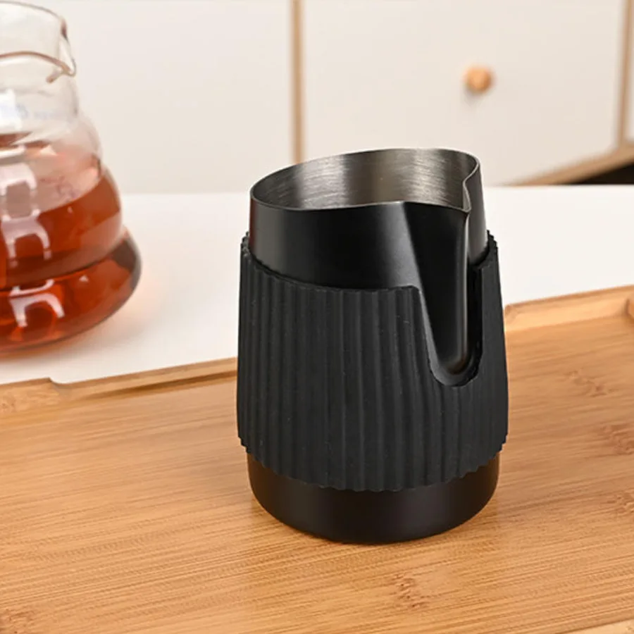 Magpie 350ml Stainless Steel Coffee Latte Art Cup with Pointed Mouth and Angled Mouth with Scale and Anti-scalding Milk Foam Cup