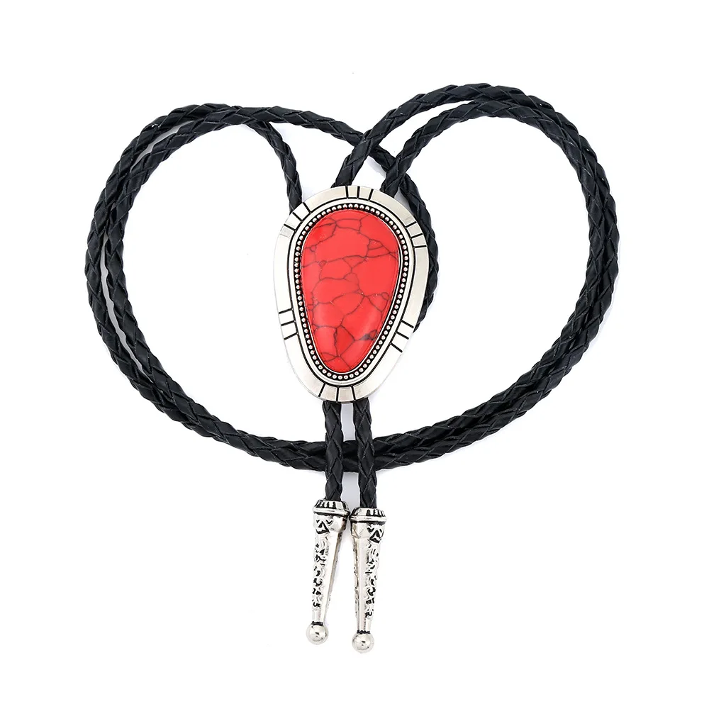 Cheapify Dropshipping Fashion Drop-shaped Design Bolo Tie For Men High Quanlity Colorful Rhinestone Corbatas Para Hombre