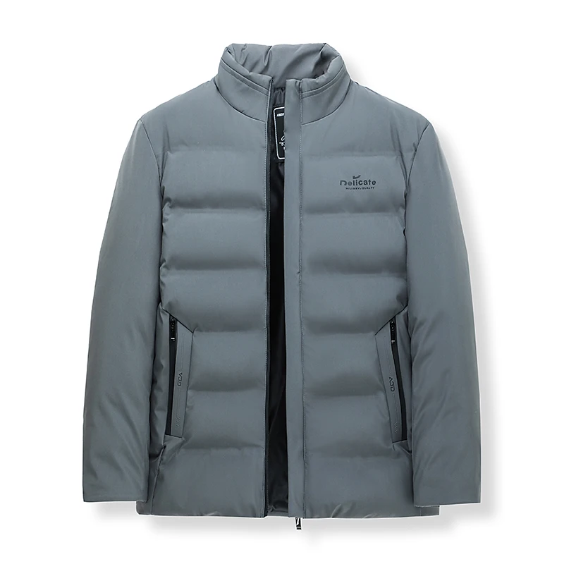 

Men's Parker Coat Winter Warm Thick Zipper Coat Padded Overcoat for Men Fashion Stand Collar Jacket Male New Loose Cotton Parkas