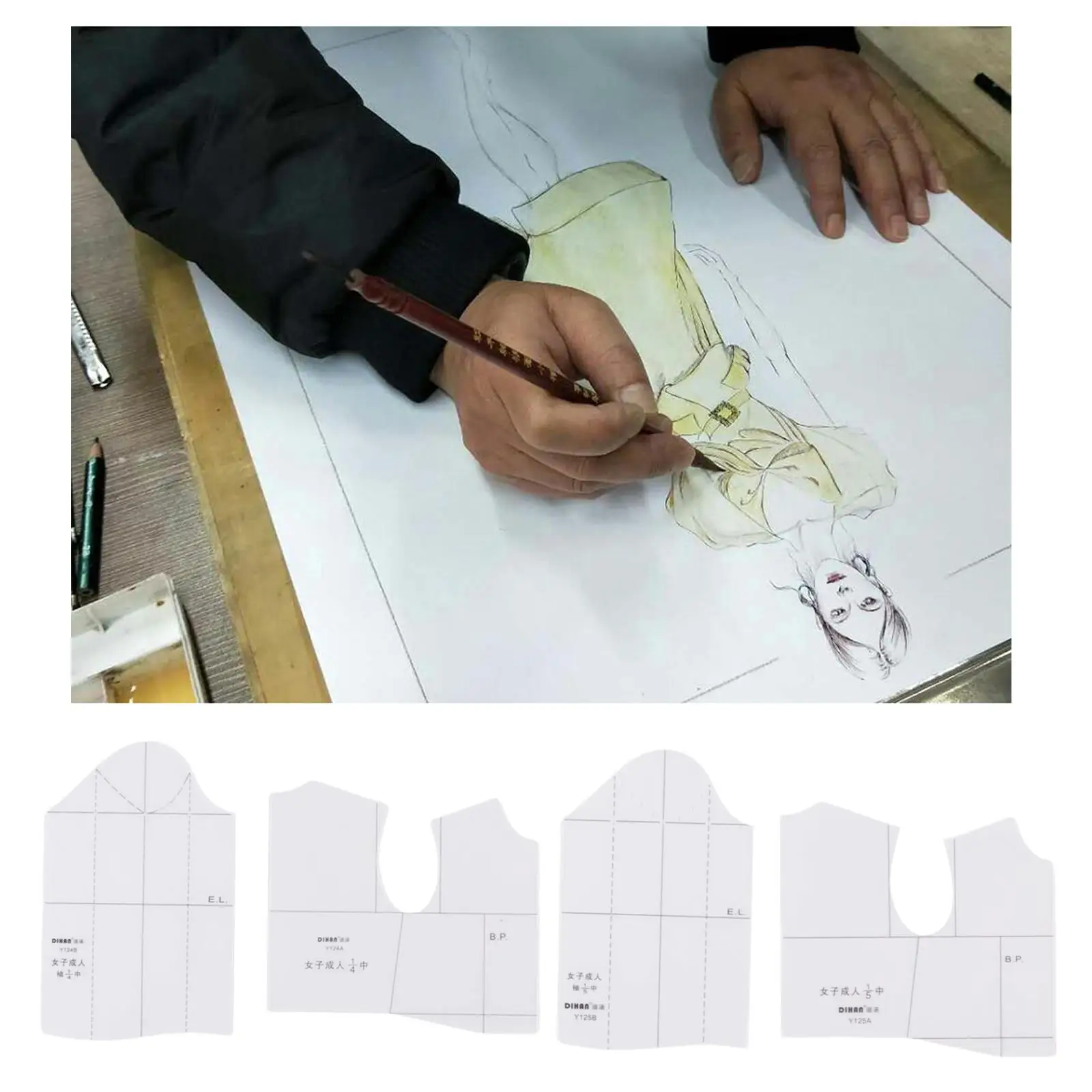 

Plastic Clothing Design Template Sewing Ruler Drafting Stencil Hand Drawing, Clear, Durable, High Accuracy, Good Flexibility