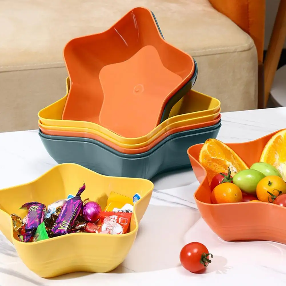 

Fruit Plate Five-pointed Star Snack Tray Candy Dessert Plate Container Fruit Nut Food Serving Tray Bowl Dish Holder Kitchen Tray