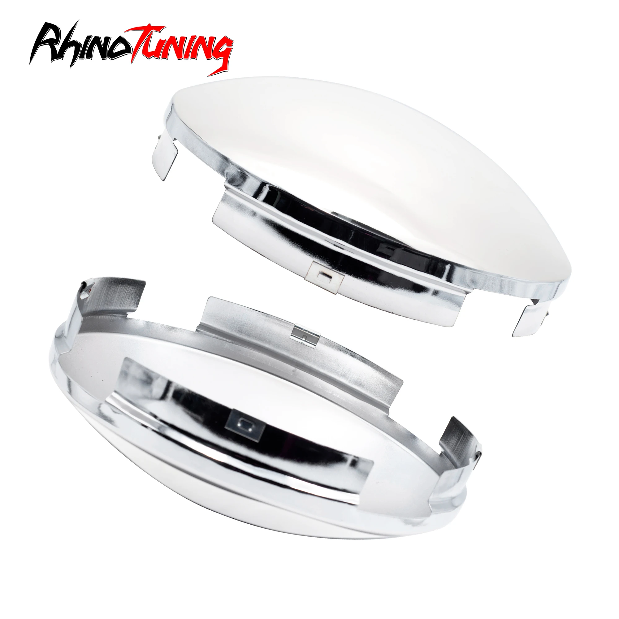 2pcs 223mm /224mm Car Center Replacement Top Cap  For Auto Front Axle Cover Rim Cover Dust  Accessroies Chrome