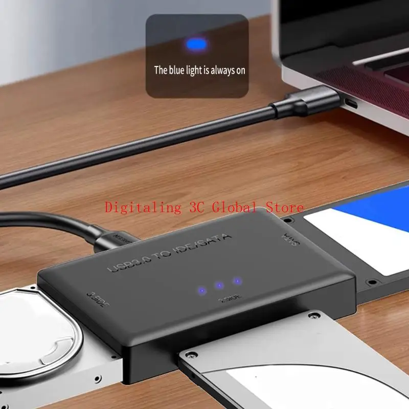 USB3.0 IDE Converter untuk Hard Disk Desktop Laptop Menampilkan Overcurrents Protections Switches