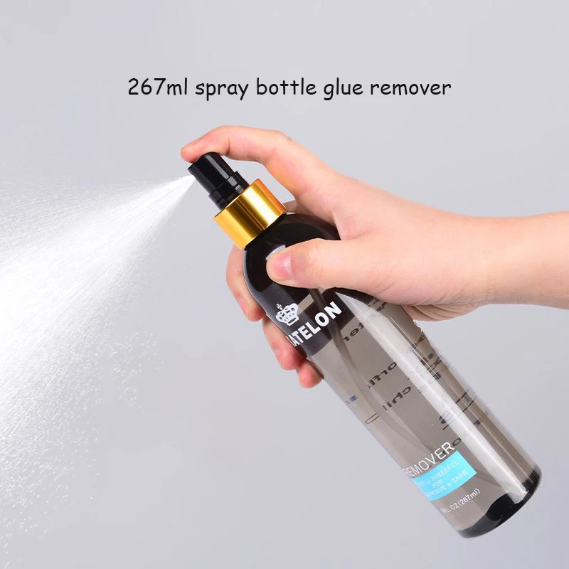 Nunify 9Fl.oz (267ml) Remover per adesivo e nastro 1 pz rimozione colla con flacone Spray rimozione di grande capacità per l'estensione dei capelli