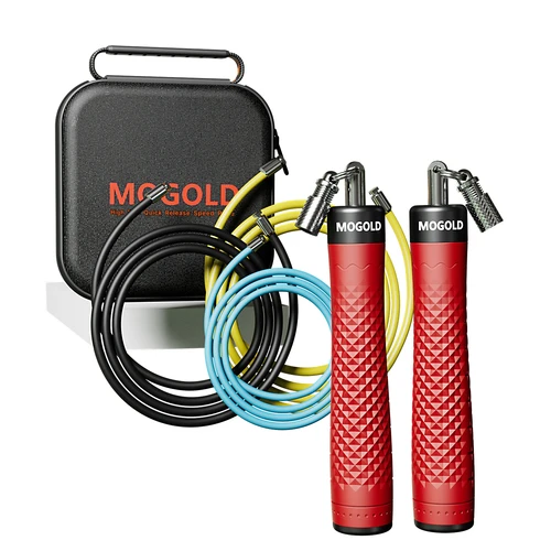 Imagen 2 del producto 1 Juego de cuerda para saltar profesional MOGOLD, equipo de entrenamiento de gimnasio en interiores para dar forma al cuerpo, quema de grasa ponderada para adultos, aeróbico, Unisex