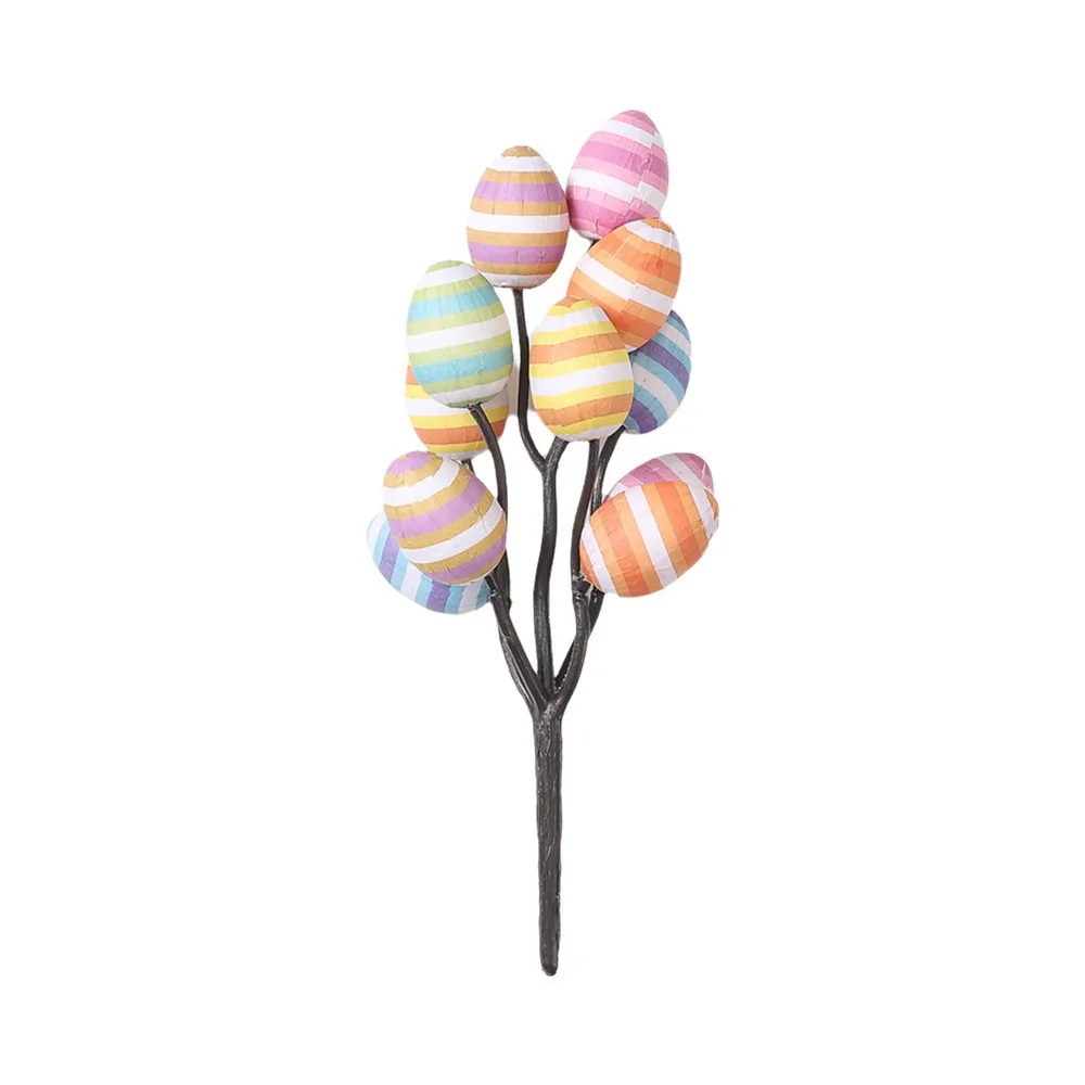 

Vibrant Colors Easter Foam Eggs Tree Branch Lightweight DIY Painting Artificial Flower Arrangements Decorative