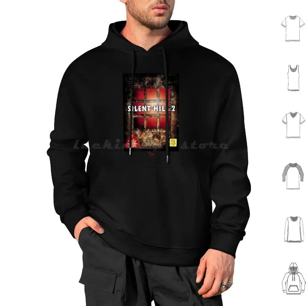 Silent Hill 2-Jap Ps2 Original Box Art ( No Neon ) Hoodie cotton Long Sleeve Silent Hill Silent Hill 2 Box Konami