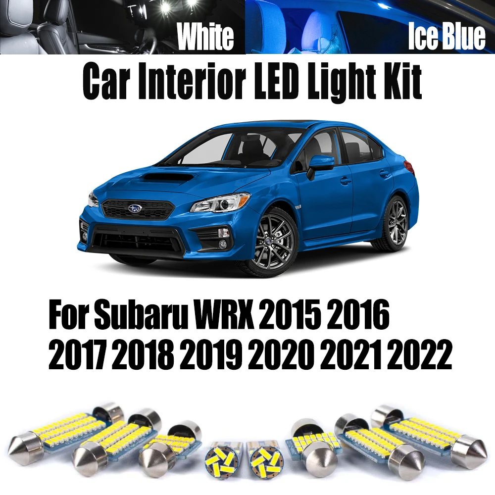 

10Pcs Canbus Vehicle LED Interior Map Dome Reading Light Kit For Subaru WRX 2015- 2017 2018 2019 2020 2021 2022 Car Accessories