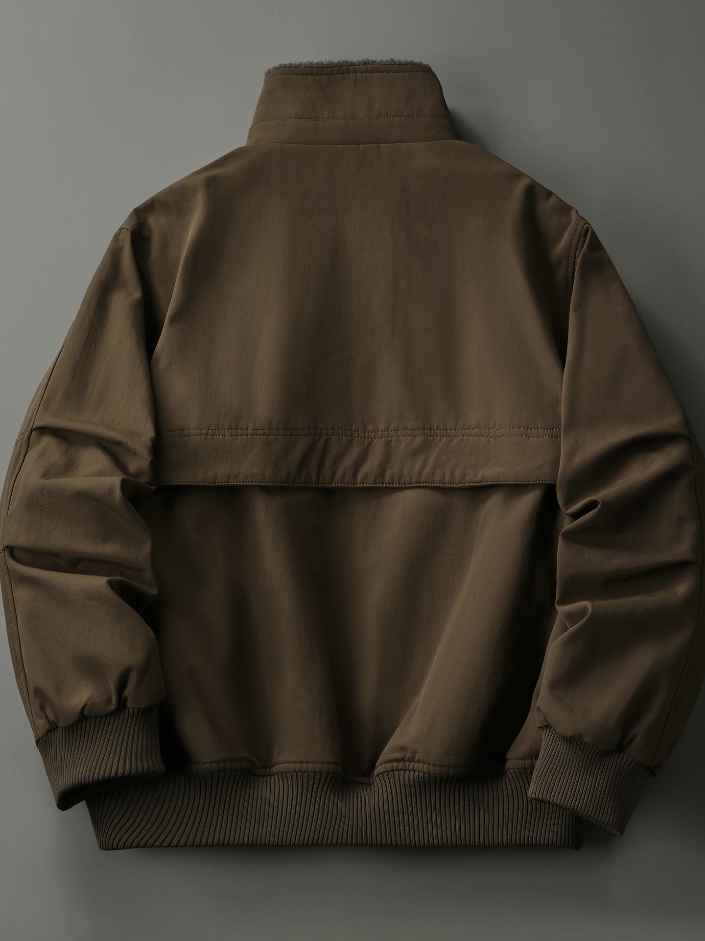 American style thickened work jacket men's handsome heavyweight loose warm three-proof polar fleece jacket