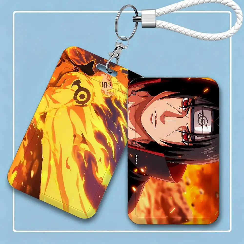 NARUTO Lanyard Style ID Holder Access Card Sleeve Keychain Work Badge Clip Neck Lanyard For Office And Campus Use Name Tag