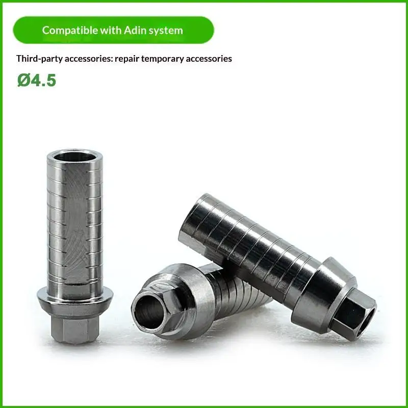 Adin Implant-kompatibles temporäres Zahnabutment aus medizinischem Titan, inklusive Schraube, für Dentallabor-Prothesen, OEM-unterstützt – Detail 5
