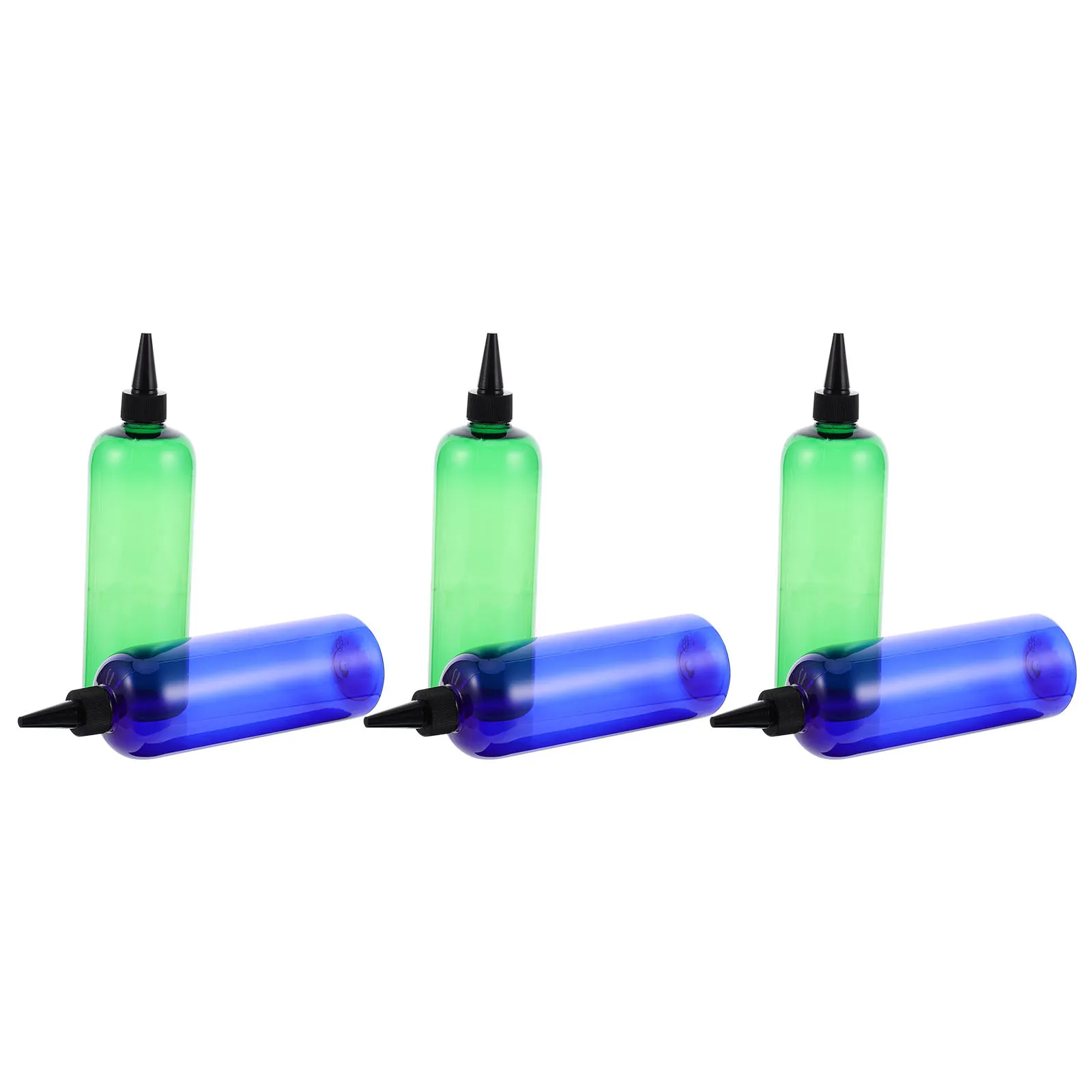 

6Pcs 500Ml Bottle for Hair Color Dyeing Applicator Dispenser Reusable Plastic Bottle with Precision Tip No Leakage
