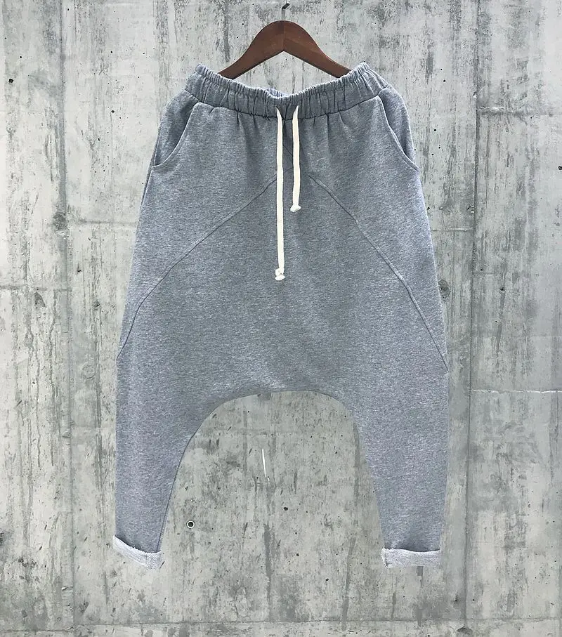 

Women Big Crotch Harem Pants Big Size Cotton Casual Baggy Drop-crotch Sweatpants Streetwear Hip Hop Loose Joggers Dance Trousers