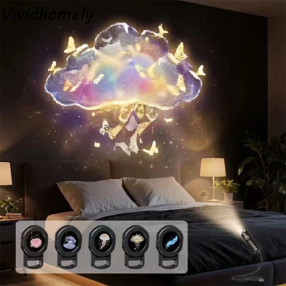 

Adjustable Patterns LED USB Projector Light Whale Portable Design Projection Night Light Jellyfish Starfish