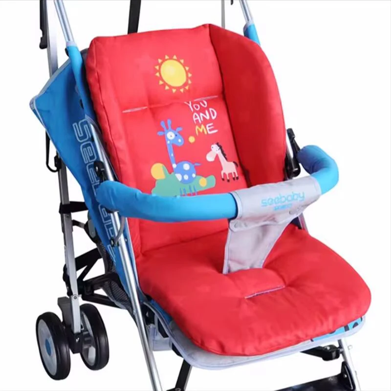 Four Seasons Baby Stroller Soft Cotton Pads Cute Printed Stroller Seat Cushion Children Thicken Universal Dining Chair Cushion