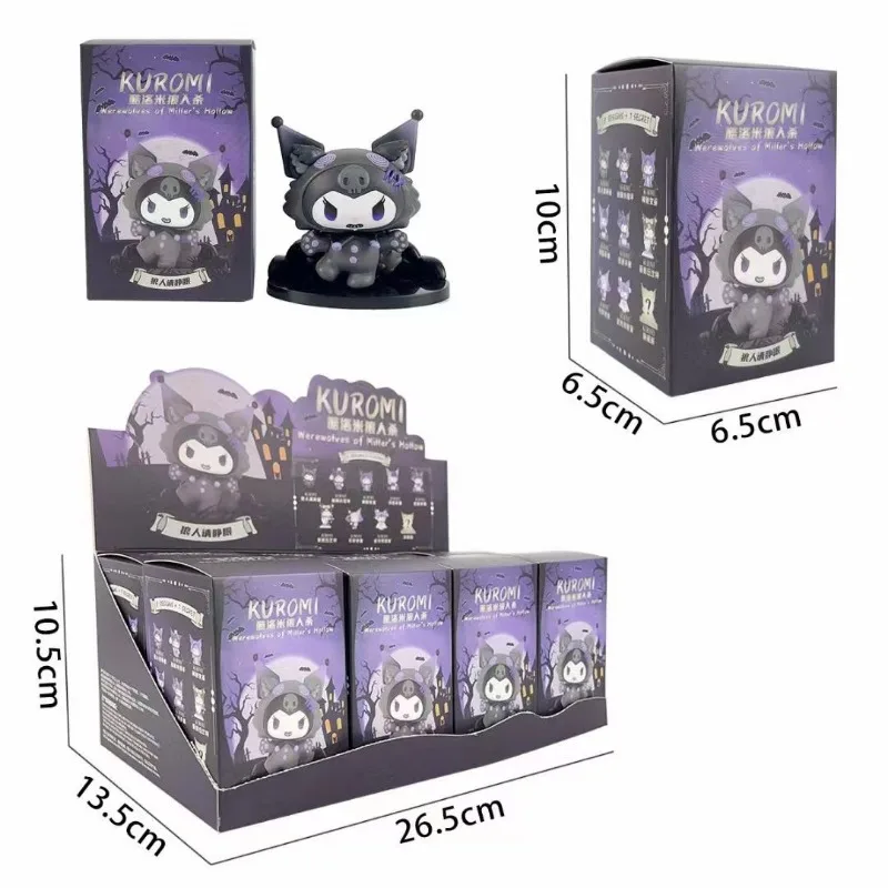Sanri Kuromi Dark and Cute Kuromi Werewolf Killing Blind Box, figura temática de identidad, decoración de escritorio, regalo de cumpleaños para niñas