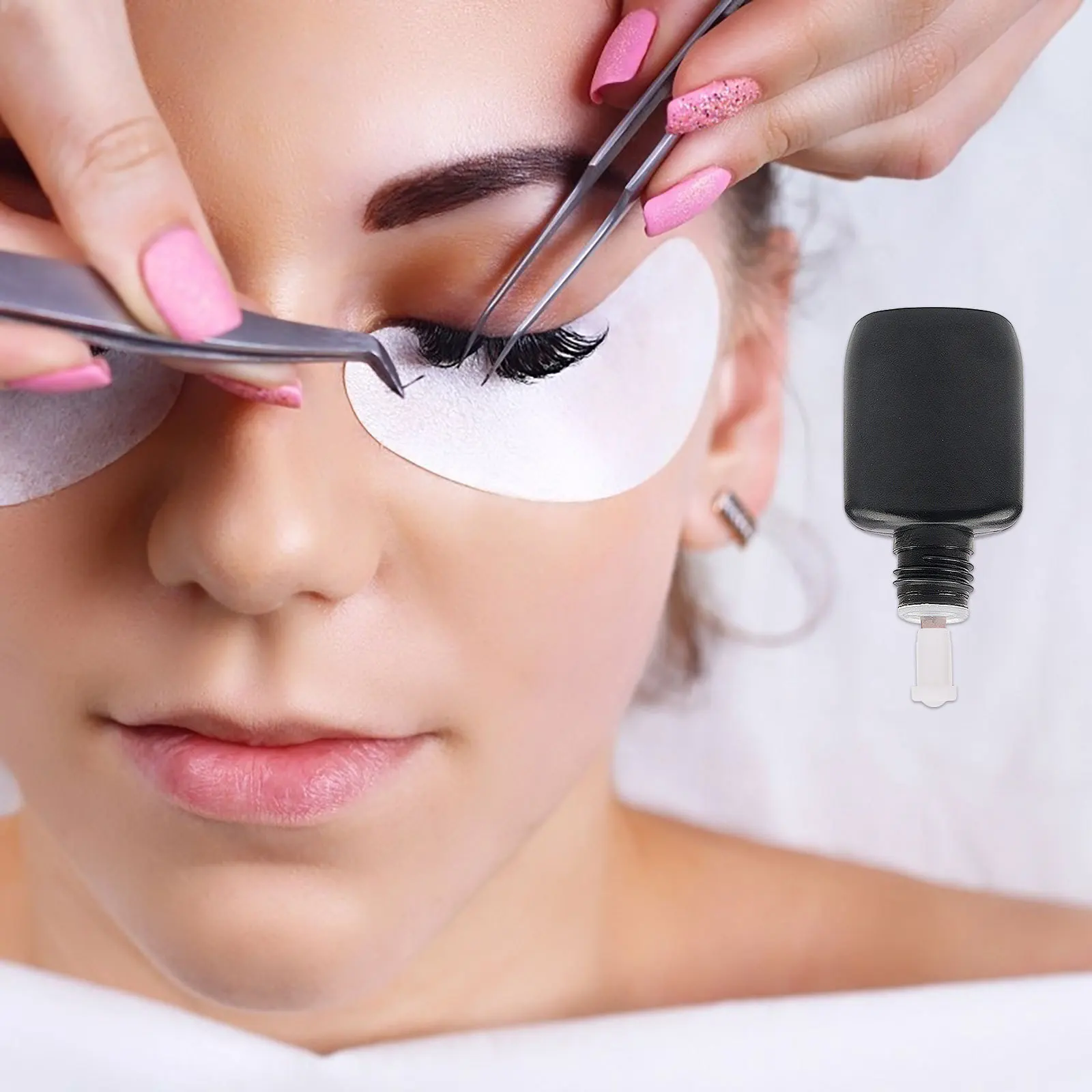 

100Pcs Lash Extension Glue Nozzle Needles Anti Clog Replacement Tips for Eyelash Glue Bottle Pin Supplies Cork Head