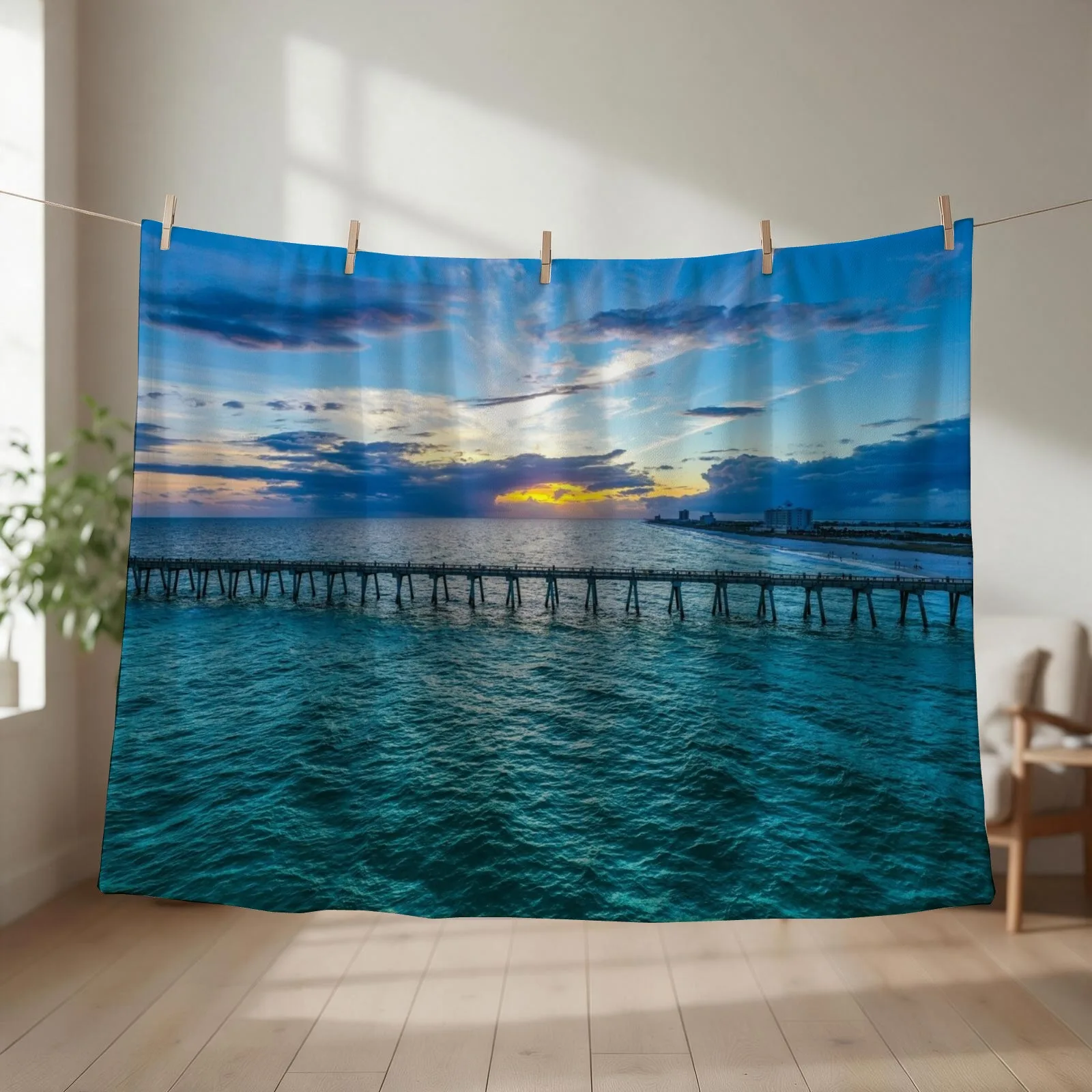 Emerald Pier Throw Blanket Sofa Quilt Soft Plaid Luxury St Plush Blankets