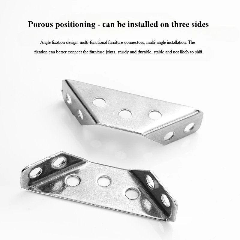 Stainless steel multifunctional angle code thickened three-sided angle code connector fixed 90-degree furniture bracket