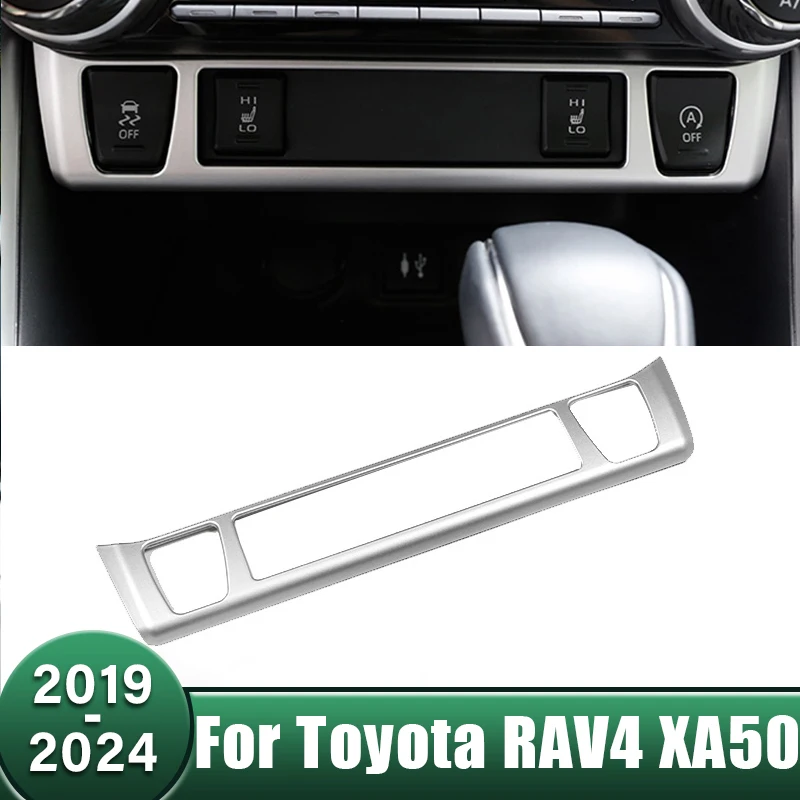 

Car Central Control Adjustment Panel Cover Seat Heat Button Trim For Toyota RAV4 XA50 2019 2020 2021 2022 2023 2024 RAV 4 Hybrid