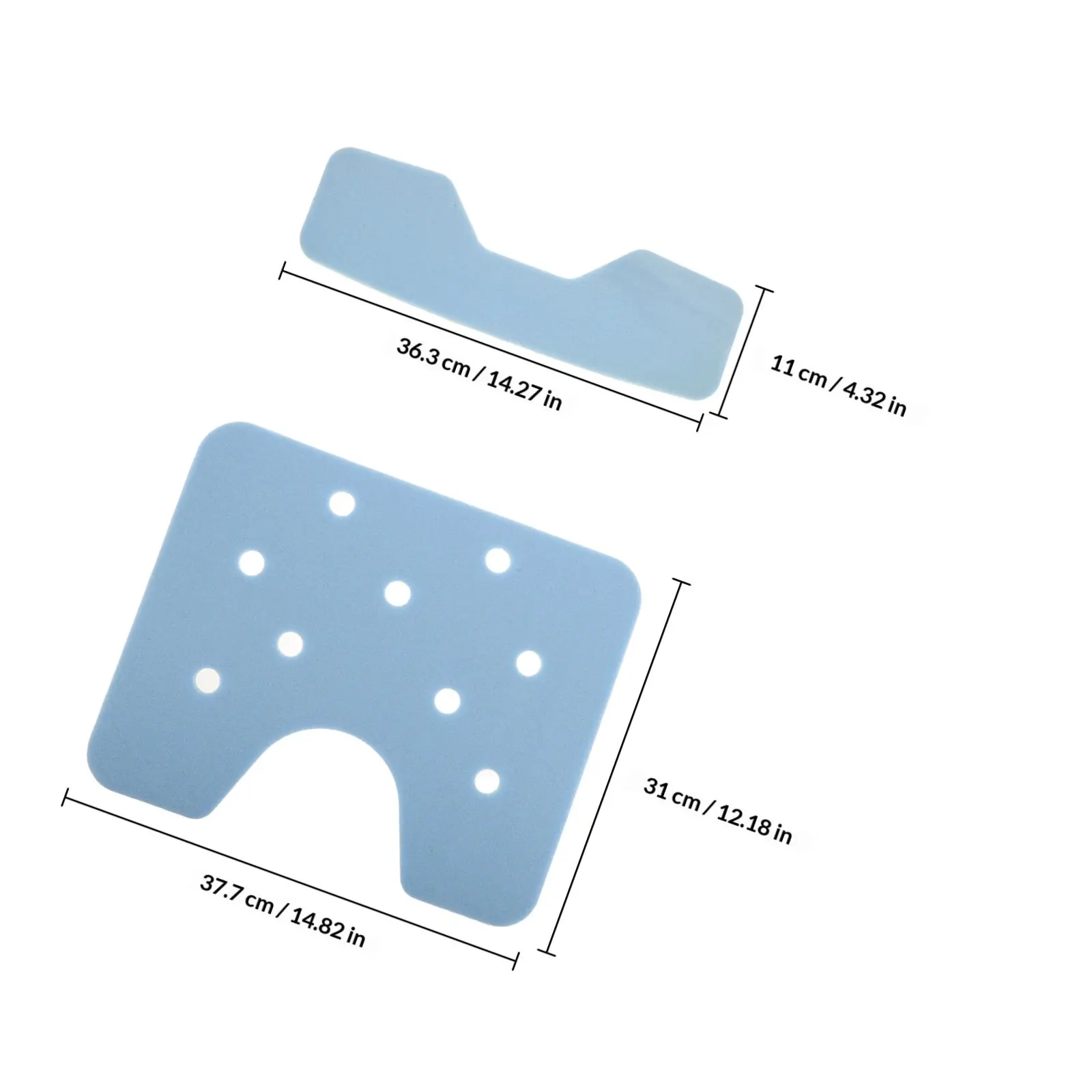 2Pcs Bath Stool Cushion Waterproof Anti-Slip Shower Seat Pad Breathable Comfortable Cushioned Mat for Shower Bench Tub