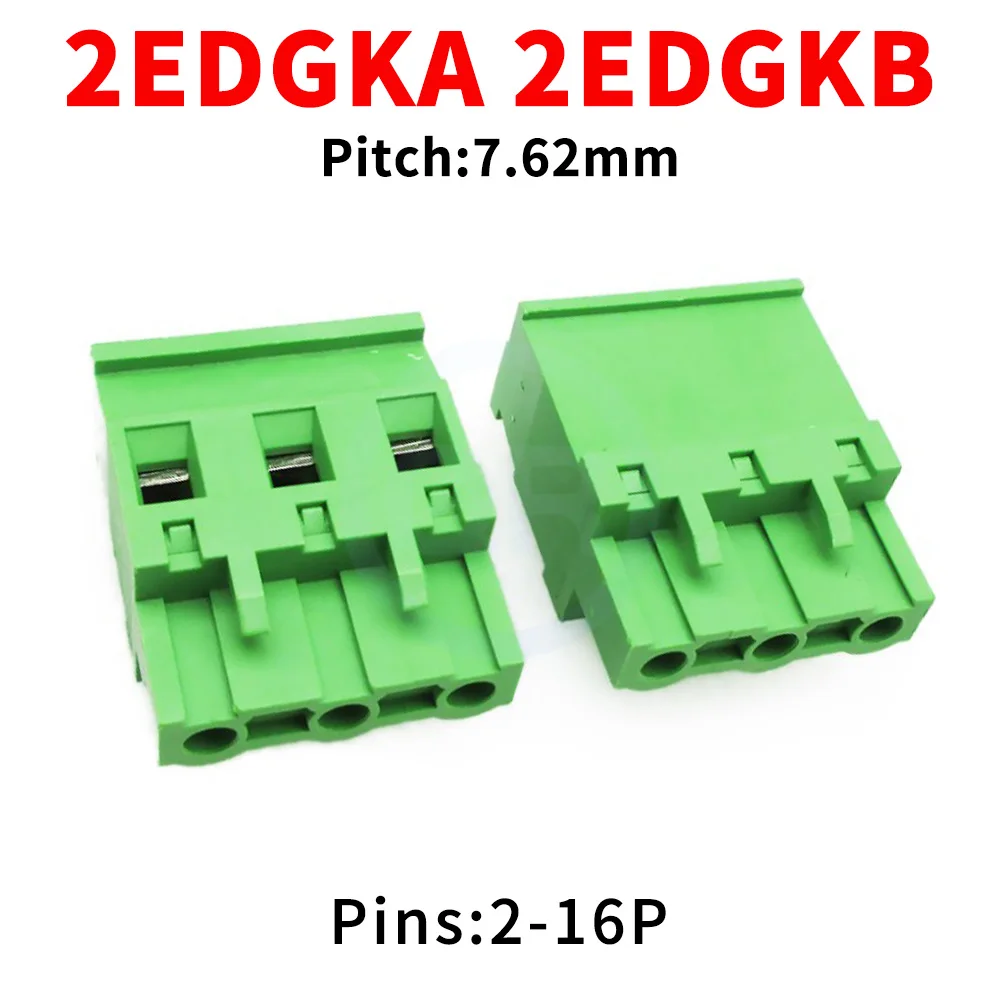 

(10 pcs) KF 2EDGKA 2EDGKB 7.62mm VERTICAL STRAIGHT SIDE WIRING TERMINALS JM 15EDGKA / 15EDGKB 7.62 PLUG 2-16Pin