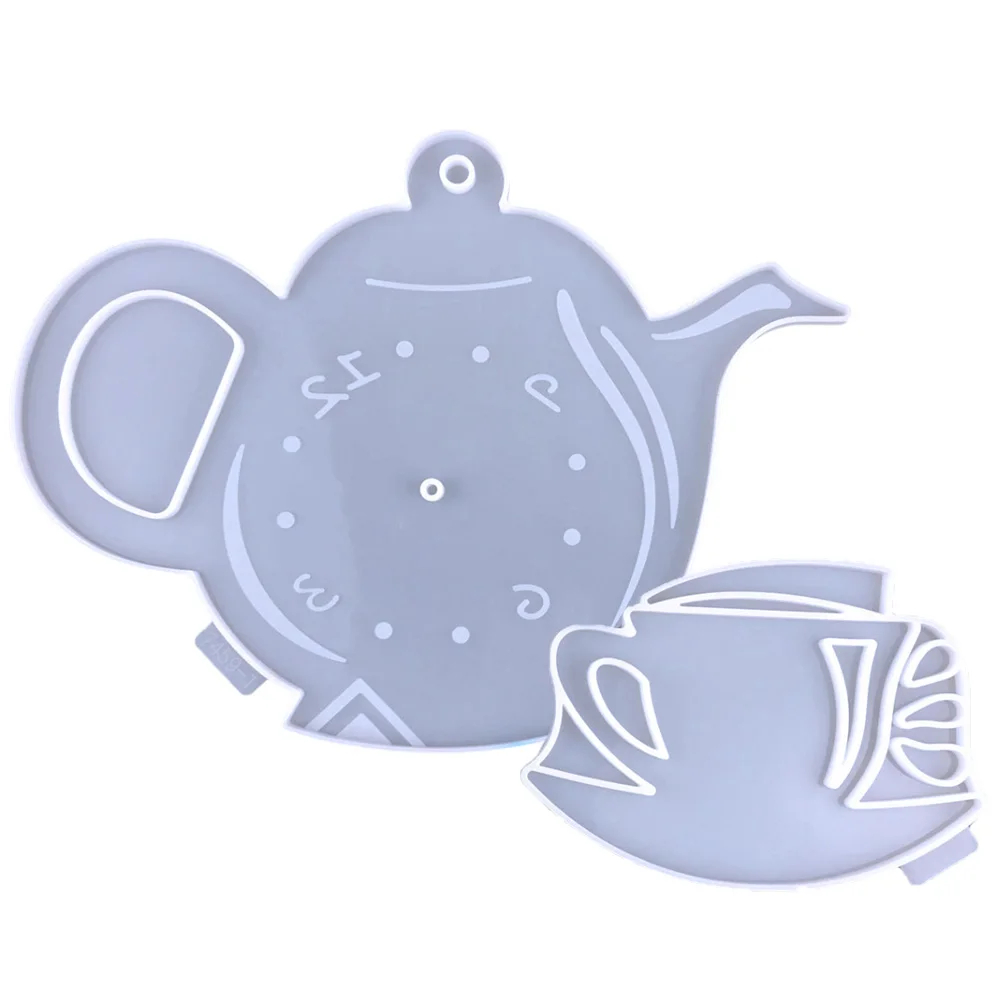 

Силиконовая форма для часов «сделай сам», чайник и чашка, настенный декор, антипригарный многоцелевой аксессуар ручной работы, ручное искусство