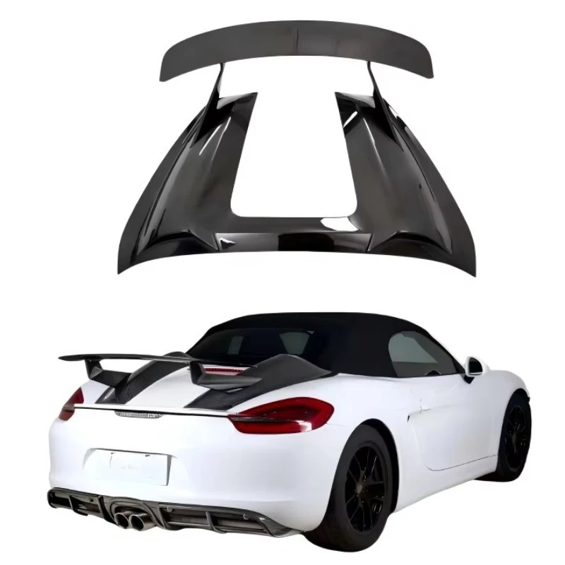 

New Carbon Fiber Rear Spoiler Wing for Porsches Boxster 981/Cayman 718 Upgrade to Spyder Spoiler