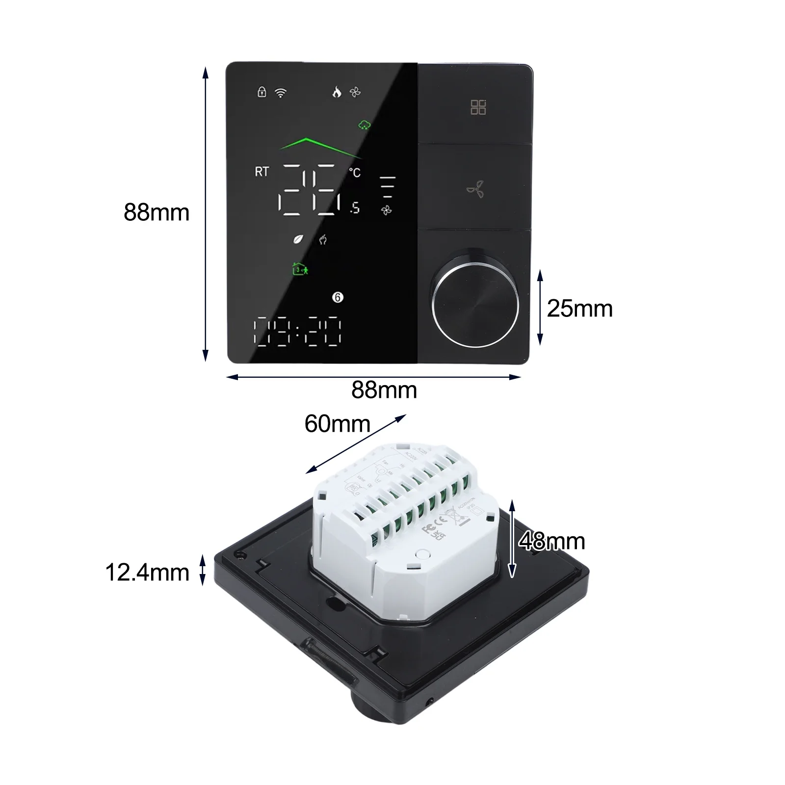 for Smart Thermostat with WiFi for Tuya Air Conditioner Featuring 3 Adjustment and Remote Temperature Management