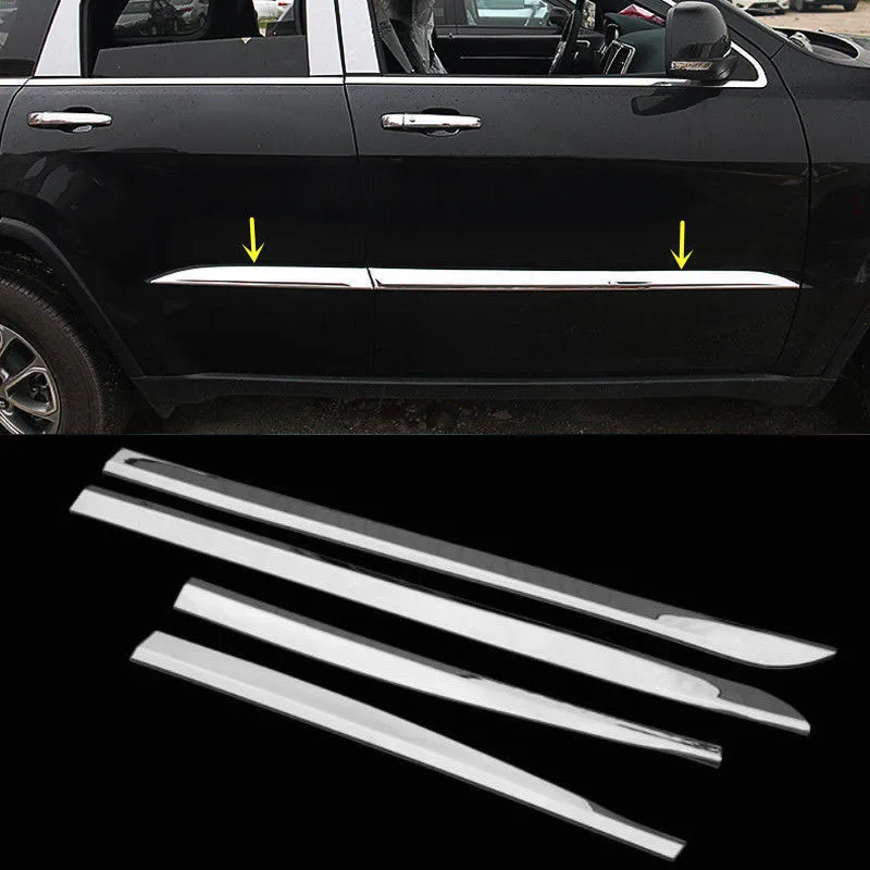 

Chrome ABS Car Side Door Body Cover Moulding Trim Strip Car Exterior Accessories Fit for Jeep Cherokee 2014-2018