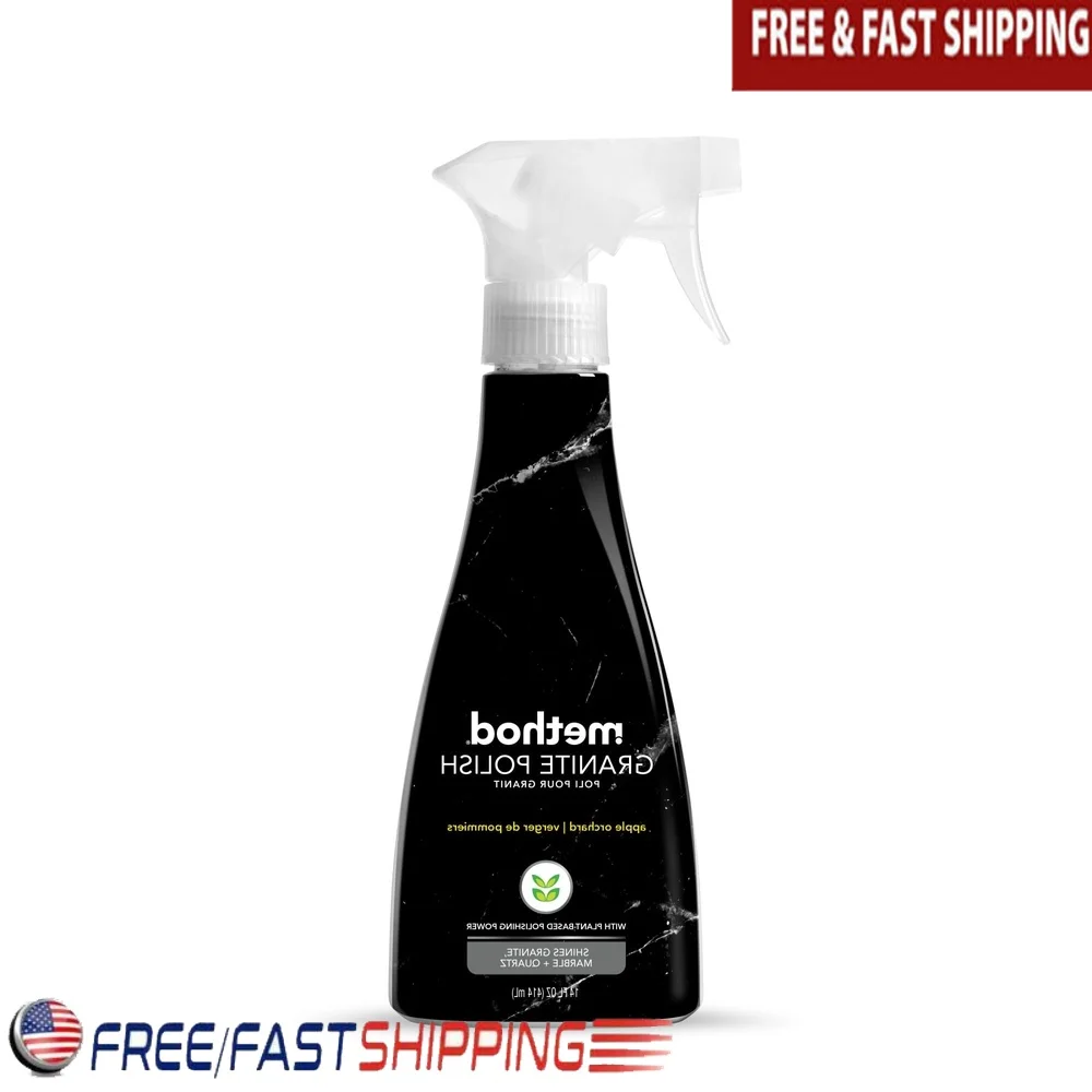 

Granite Polish Plant-Based Cleaner Sealed Stone Marble and Granite Surfaces Indoor Use 14oz Apple Orchard Scent Biodegradable