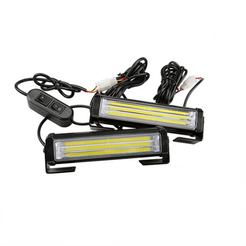 Cob Strobe Light Super Bright Grille Light Strobe Lamp Warning Light Roof Light One Drag Two Bumper Light