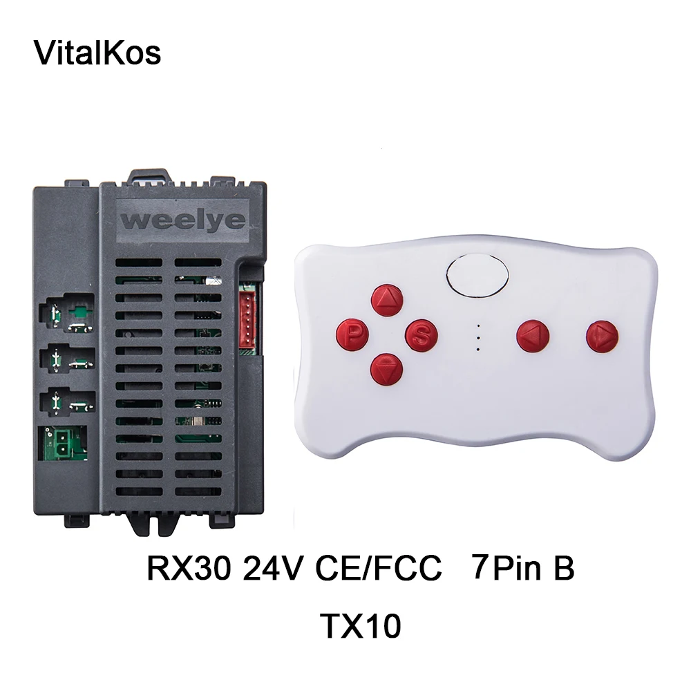 VitalKos Weelye RX30 24V Receiver CE/FCC Kids Electric Car 2.4G Bluetooth Transmitter(Optional) High Quality Receiver Car Parts