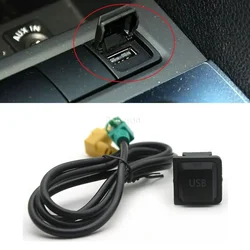High Quality USB AUX Switch Socket Adapter With Wire for VW Golf 6 Navigation RCD510 RCD310 Golf GTI R MK5 MK6 Jetta 5KD035724