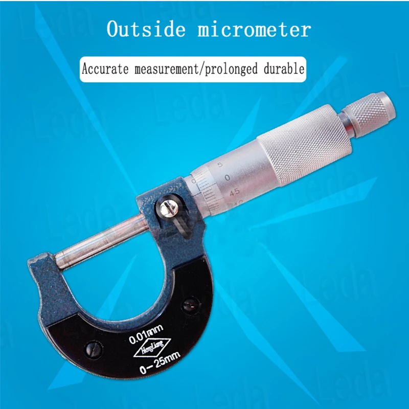 1pcs Outer Diameter Micrometer, Measuring 、Plated Inscription Micrometer 0-25MM