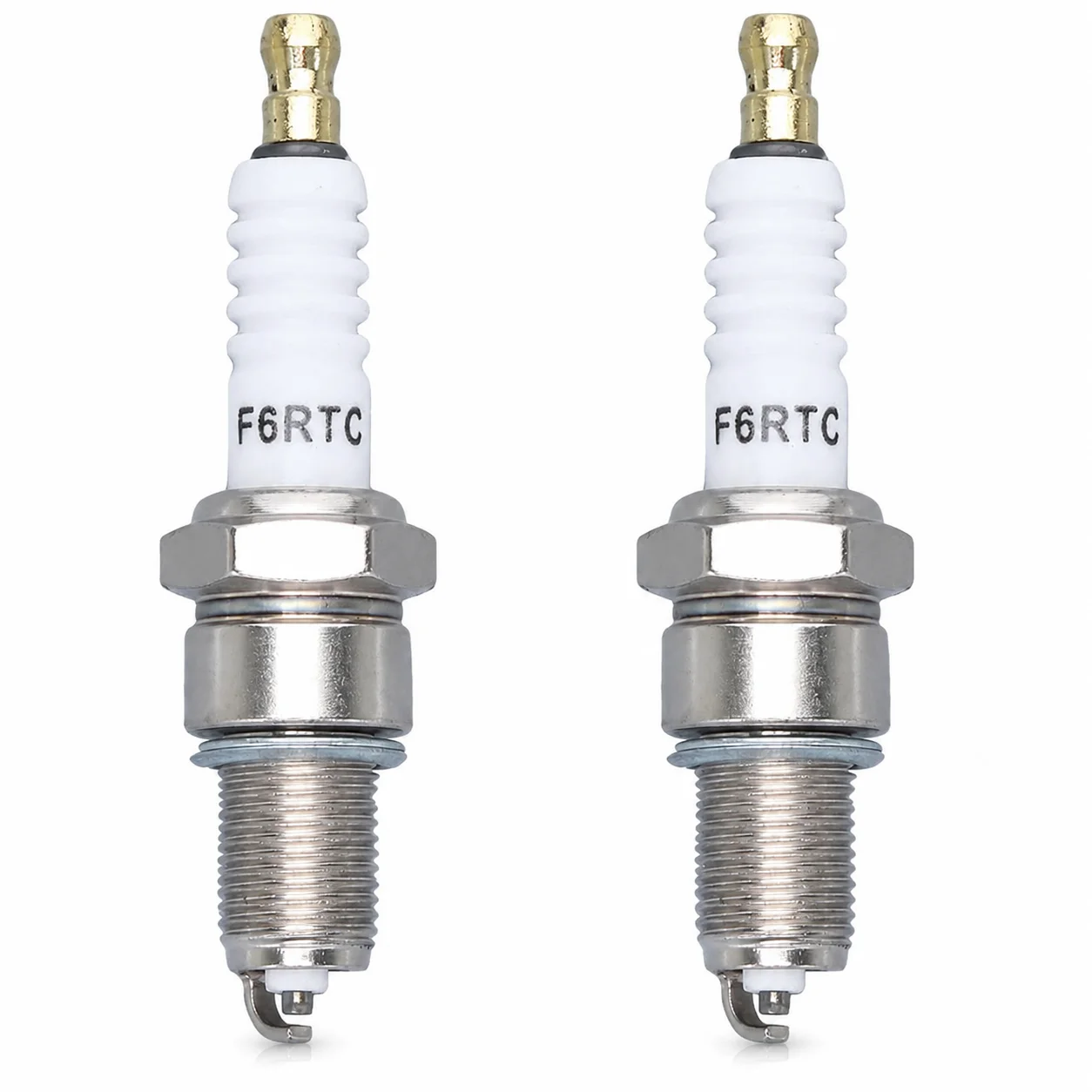Комплект из 2 свечей зажигания F6RTC для MTD 951-10292, 751-10292, Cub Cadet OCC-751-10292, заменяет NGK BPR6ES, для газонокосилок и снегоуборщиков