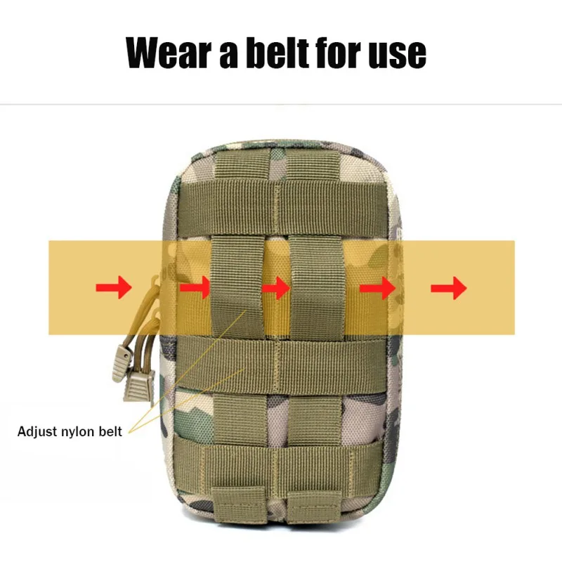 Tactical Molle Tools Pouch Military Magazine Pouch Survival Phone Mag EDC First Aid Kit Bag for Outdoor Hunting Hiking