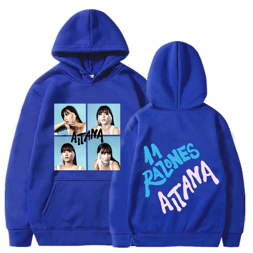 Aitana Ocana Singer estetika Hoodie lengan panjang lembut manis Sweatshirt gambar grafis Aldult Sudaderas dengan saku pullover